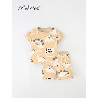 Bộ nâu be hoạ tiết khủng long cho bé trai 2 - 7 tuổi MW9543 - Little Maven Chính Hãng