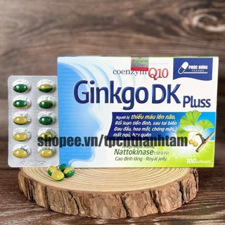 Viên uống bổ não GINKGO DK PLUSS tăng cường trí nhớ, tuần hoàn máu não - Hộp 100 viên