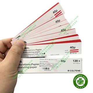Giấy cắn 1 mặt, 2 mặt xanh đỏ Articulating Hanel Coltene
