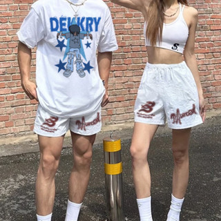 Quần short nam nữ thun Quần Thun Ngố Nam Họa Tiết Nổi MURCED Short Nỉ Đùi Dày Dặn Có Túi Kết Hợp Dây Rút Cặp Quần