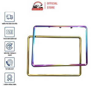 Khung biển số màu titan 7 màu viền và trọn bộ