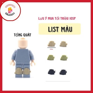 Lắp ráp đồ chơi phụ kiện giáp chân cho lính Moc Army