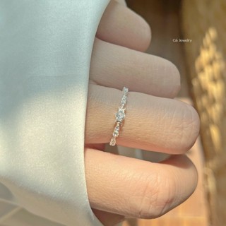  Nhẫn bạc nhẫn nữ bạc s925 trăng viên pha lê ở giữa NBCS179 