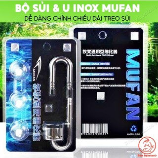 Bộ Sủi Inox Kèm Co U Chống Gập Mufan | Cốc Sủi Inox MUFAN Cho Bể Thuỷ Sinh
