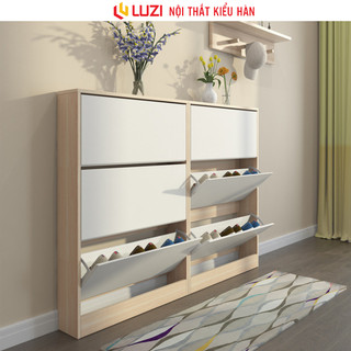 Tủ giày gỗ thông minh 3 tầng tiết kiệm không gian thương hiệu Luzi - GP20