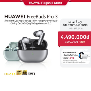  Tai nghe Bluetooth HUAWEI FreeBuds Pro 3| Âm Thanh Loa Kép Cao Cấp | Tính Năng Pure Voice 2.