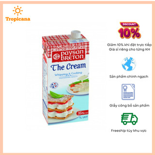 Kem sữa Whipping Cream Paysan Breton - Hộp 1L