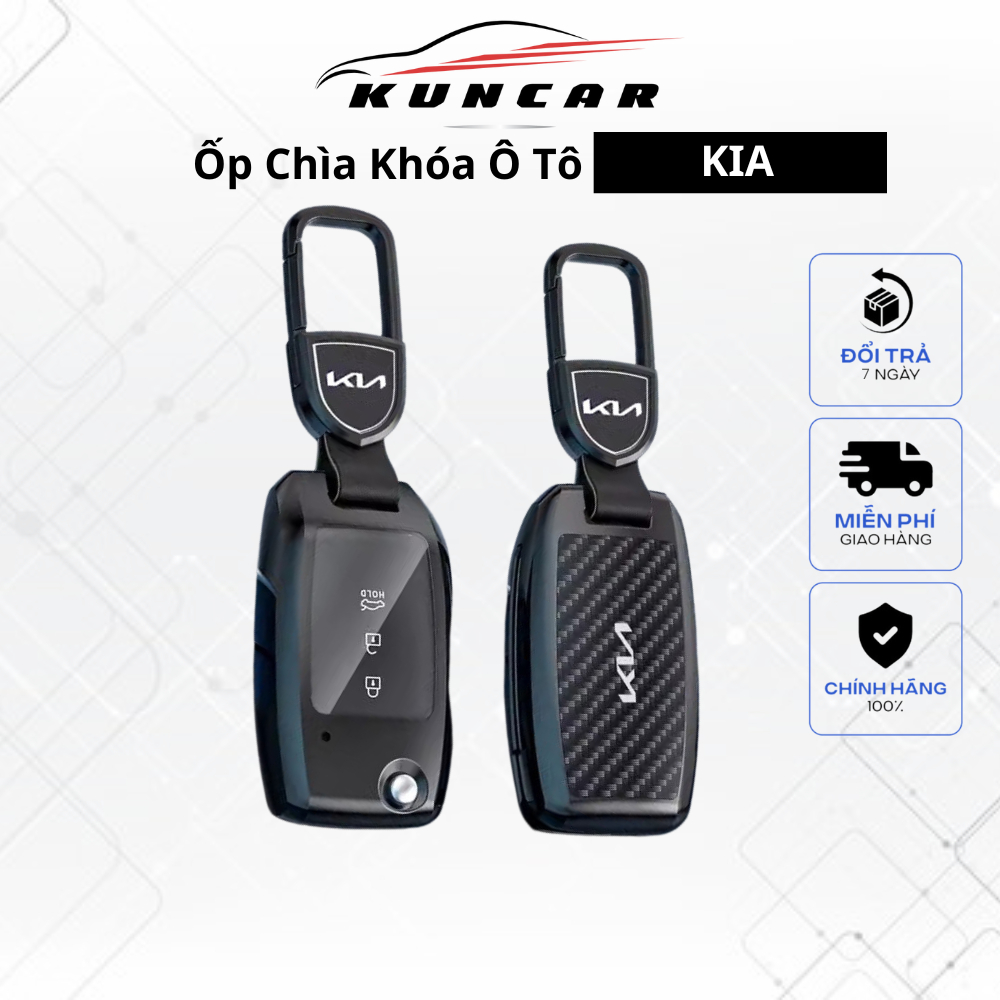Ốp Chìa Khóa Ô Tô Kia Morning, Cerato, Soluto, K3 Chìa Cơ Móc Khóa Hợp Kim Silicon MC3