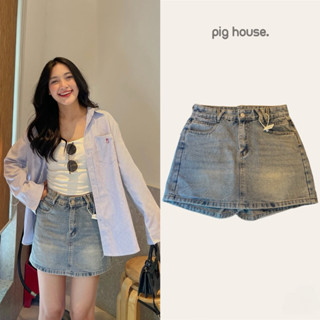 Quần jean giả váy nữ chất denim dày dặn lưng cao tôn dáng dễ phối hàng quảng châu loại 1 (Ảnh thật)