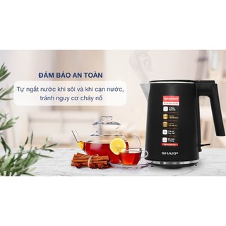 Bình đun siêu tốc Sharp 1 lít EKJ-10DVPS-BK