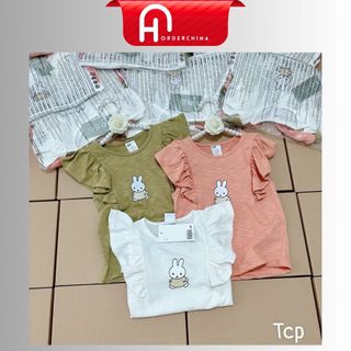 Set 3 áo phông thỏ cotton xước vân gỗ cho bé gái - HNOrderChina