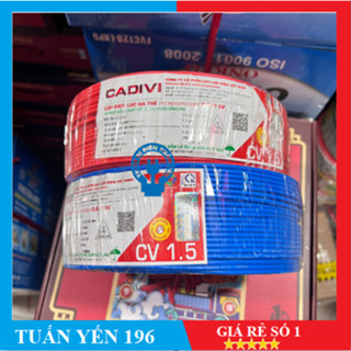 🚚 FREE SHIP 🚚Dây điện đơn dây cáp điện CV Cadivi CV1.5 cuộn 100m