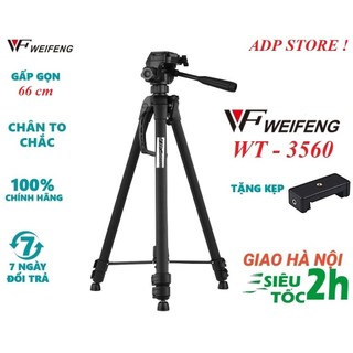 Tripod điện thoại, chân máy ảnh Chính hãng Weifeng WT - 3540 \ 3560 khung nhôm chắc chắn, chụp ảnh quay phim livestream