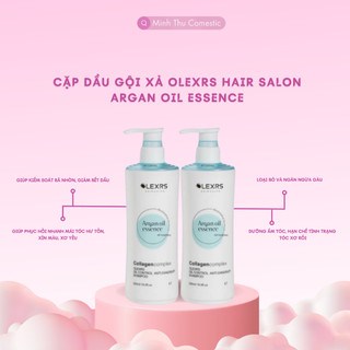 (Mẫu Mới 2024) Cặp Dầu Gội Xả Olexrs Hair Salon Giúp Kiềm Dầu Và Gầu Cho Tóc 500ml/960ml ( Xanh )