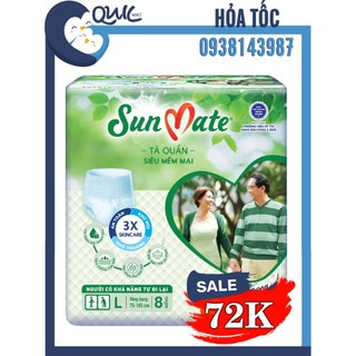 Tã/bỉm quần người già dòng khô thoáng/mềm mại sunmate size m9/ m8/ l8/ l7