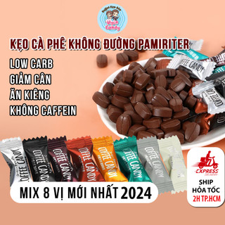 Kẹo cà phê không đường giảm cân coffee candy pamiriter gói 200g-300g-400g-500g, kẹo ngậm uyên candy