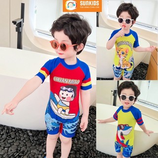 Bồ Đồ Bơi Liền Thân In Hoạ Tiết Dễ Thương Cho Bé Trai
