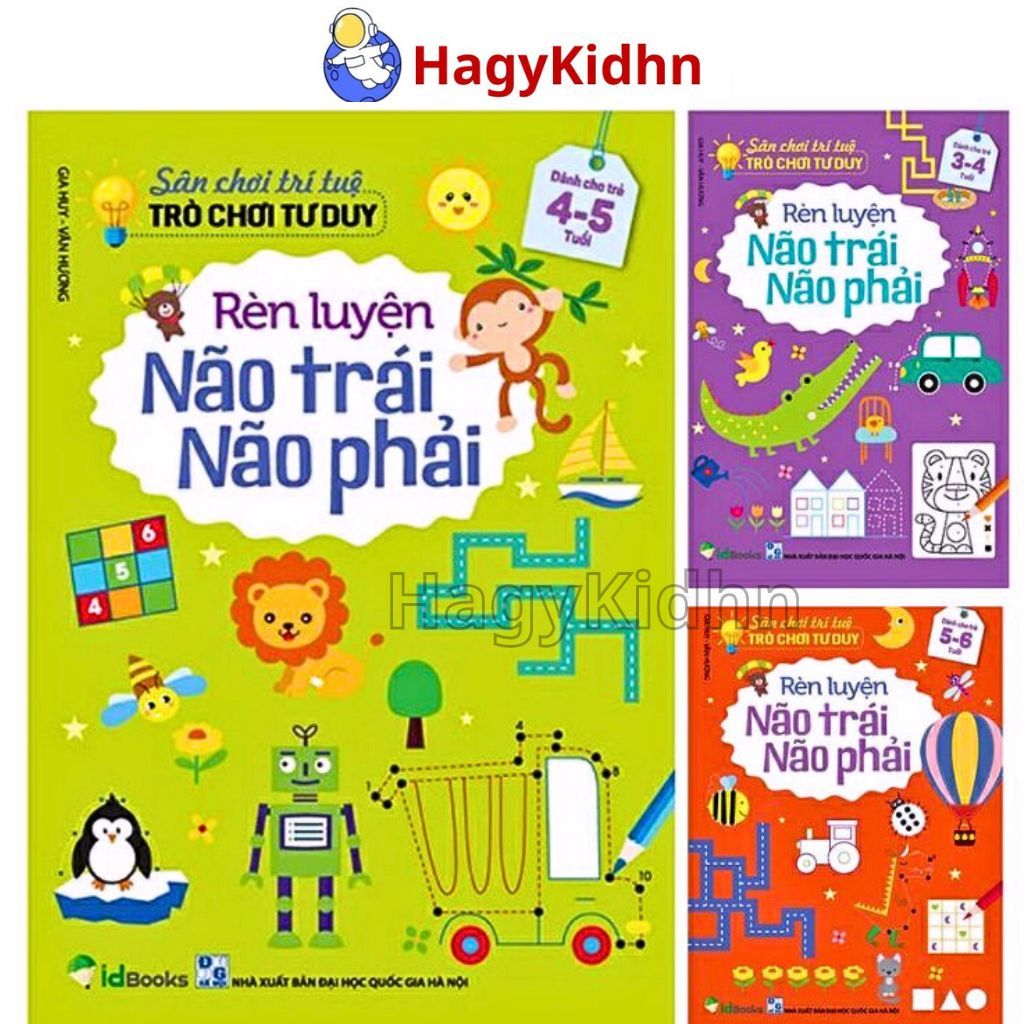 Sách Rèn Luyện Não Trái Não Phải Dành Cho Trẻ Từ 3-6 Tuổi