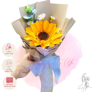 Bó hoa hướng dương 1 bông sáp thơm vĩnh cửu quà tặng sinh nhật chúc mừng kỷ niệmflowers to go