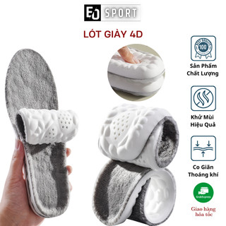 Lót Giày Thể Thao Cao Su Non 4D Chống Sốc Khử Mùi Thoáng Khí Không Hấp Hơi Chất Liệu Mềm Mại Êm Ái - Eo.psortdz