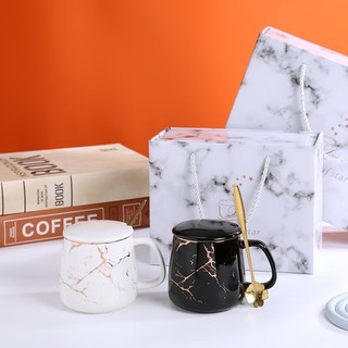 / có sẵn/ ly sứ vân đá cao cấp - set ly sứ quà tặng