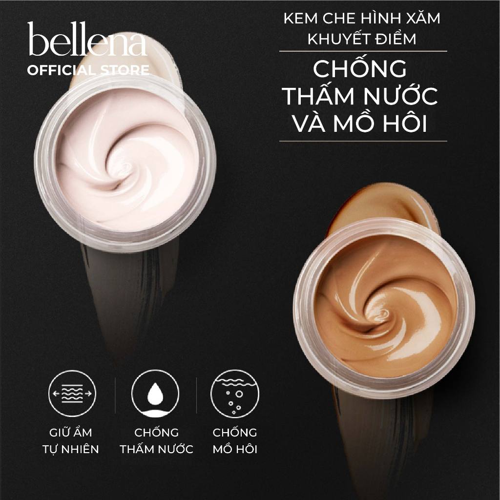 Kem che hình xăm khuyết điểm sẹo chống nước Bellena KX1
