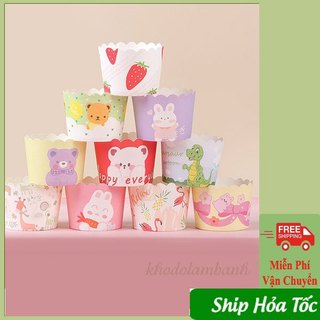 Cup giấy cứng làm cupcake cho bé nhiều mẫu