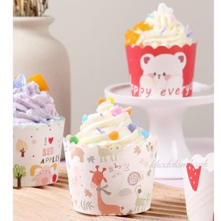 Cup giấy cứng làm cupcake cho bé nhiều mẫu (set 50c)