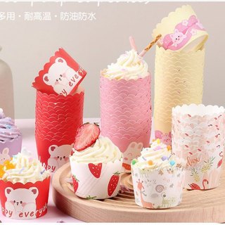Cup giấy cứng làm cupcake cho bé nhiều mẫu (set 50c)