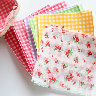  100 GIẤY THẤM DẦU LÓT BENTO HOẠ TIẾT CARO NHIỀU MÀU 