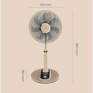 Quạt đứng hawonkoo dc fdh-012-speed24/ ac fah-010-7wings 7 cánh 25w - màu ghi đen