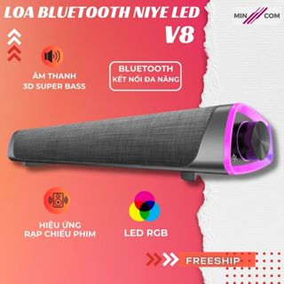 Loa Vi Tính Bluetooth MinCom Niye V8 LED RGB ZIYOU Âm Thanh Vòm 8D Super Bass Nghe Nhạc Xem Phim Cực Đã