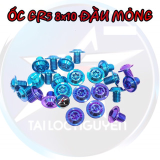 ỐC GR5 8X10 XANH NGỌC - TÍM TIANIUM