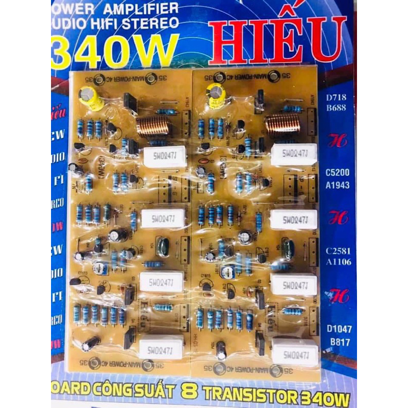 Bo công suất amply 8 sò 340W Hiếu