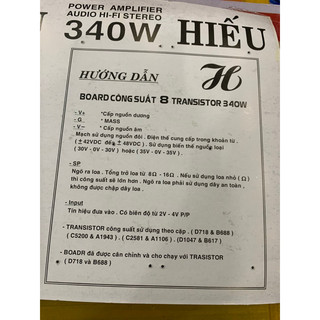 Bo công suất amply 8 sò 340W Hiếu