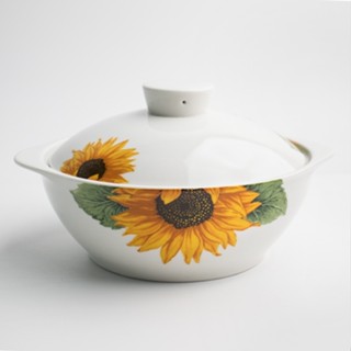 Tô/thố đựng cơm/canh/ soup họa tiết hoa hướng dương, thược dược - B621