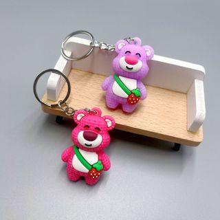 Móc Khoá Gấu Dâu Lotso PVC