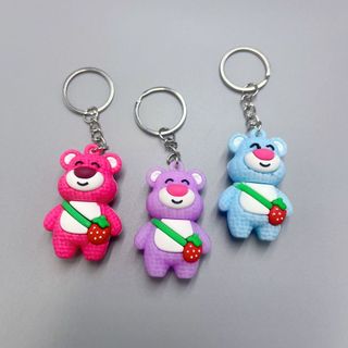 Móc Khoá Gấu Dâu Lotso PVC