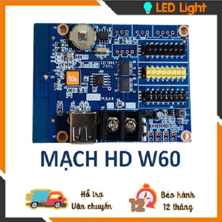 CARD HD W60 - Mạch điều khiển LED ma trận Wifi 1 MÀU, 3 MÀU