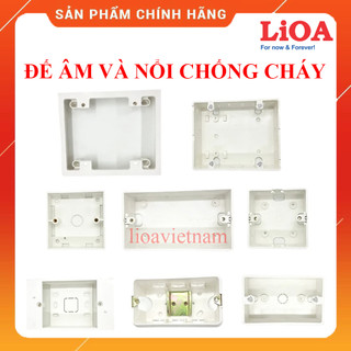 Đế âm và đế nổi LiOA nhựa chống cháy loại đơn, đôi