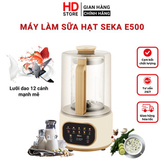 Máy làm sữa hạt đa năng SEKA E500 10 chức năng, chống ồn, chống trào, dung tích 1.5L, lưỡi dao 12 cánh siêu bền
