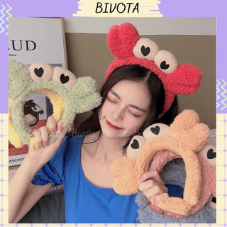 Băng đô Bivota Turban Cài Tóc Chống Trượt Càng Cua, Mắt Xinh Xắn phong cách Hàn Quốc Siêu Xinh B32