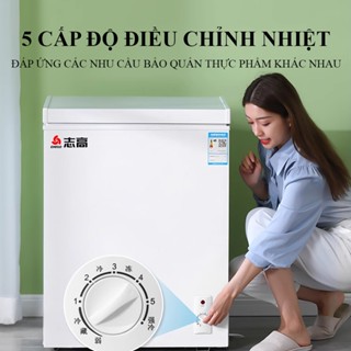 Tủ đông mini Chigo 50L tiết kiệm điện với 5 cấp số, tủ lạnh mini trữ thịt cá đông lạnh, làm đá, trữ sữa thực phẩm đa 50L