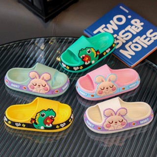 Dép lê quai ngang trẻ em Thỏ Khủng long E11 đế bánh mì cho bé trai bé gái