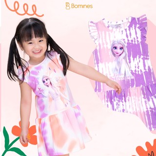 Váy bé gái công chúa Elsa BOMINES, loang màu xinh xắn cho bé từ 3-10 tuổi khoảng 12- 30kg DTNELSALOANGMAU