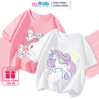 Áo thun trẻ em bé gái Unicorn MEBOSA - Hàng chính hãng in hình đáng yêu 10-32kg US/UK MEBOSA114