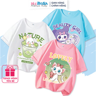 Áo thun trẻ em bé gái CUTE - Hàng chính hãng MEBOSA 2024 vải cotton cao cấp 10-32kg US/UK 115