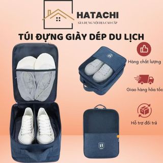 Túi đựng giày dép du lịch, túi đựng giày gấp gọn, túi đựng giày 3 ngăn