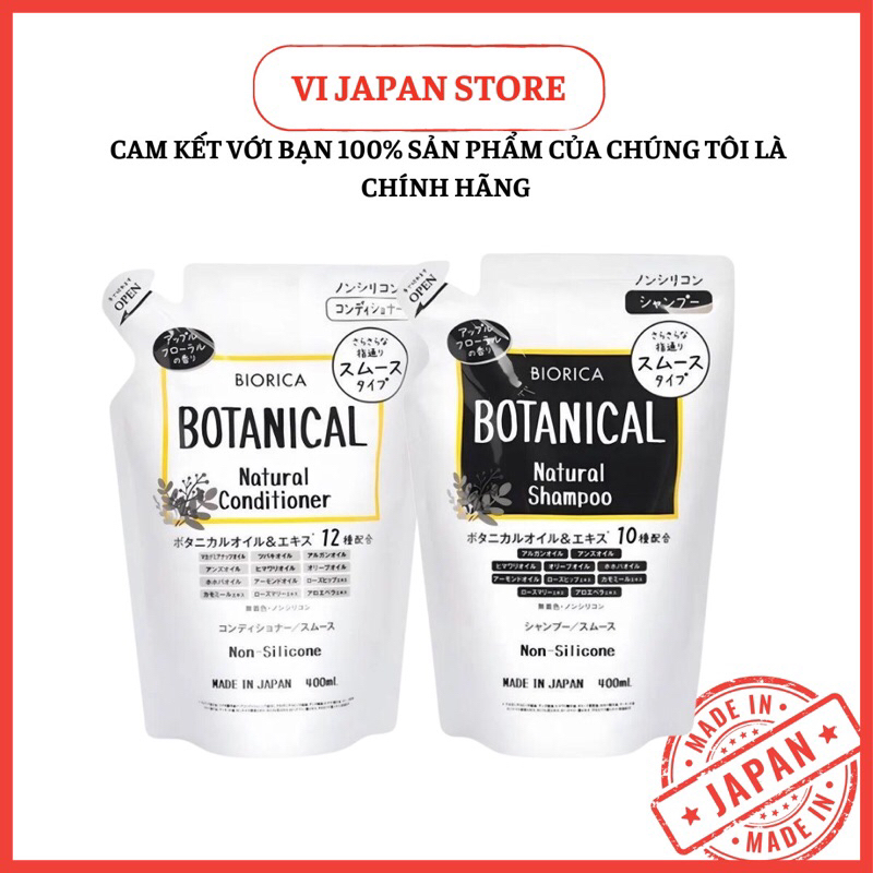 Dầu gội xả Botanical Biorica Organic Non Silicone - Nhật Bản