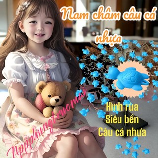 Nam châm câu cá nhựa hình rùa - Đồ chơi dùng để câu cá nhựa cho trẻ em